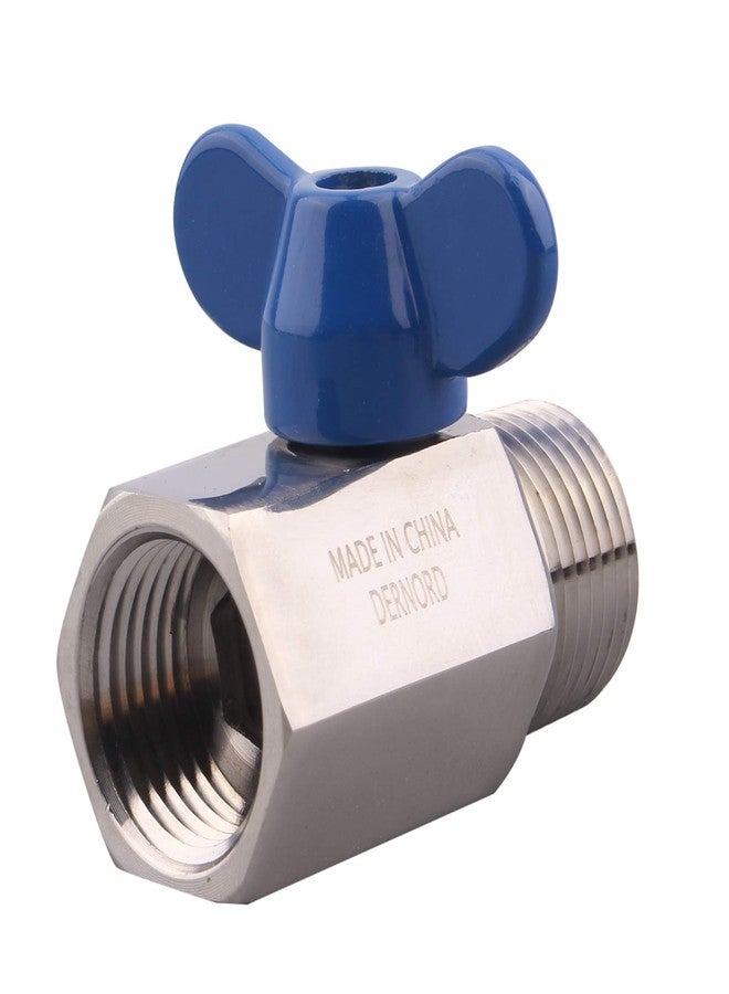 DERNORD Stainless Steel Mini Ball Valve NPT Thread (1/2" Female&Male) - Image 1